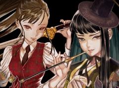 PS4用弾幕シューティング「Shikhondo - 食魂徒」が本日配信。“魂食い妖怪”を封印する少女と死神コンビの死闘を描く