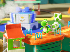 ヨッシーが“しかけ”満載な工作の世界で大冒険。Switch「ヨッシークラフトワールド」のテレビCM映像が公開