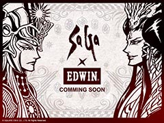 「サガ」シリーズ×「EDWIN」のコラボが発表に。ティザーサイトも公開され,キービジュアルにはエロールとサルーインが登場