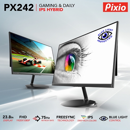 画像集 No.002のサムネイル画像 / Pixio，2560×1440ドットで165Hz表示対応の27型ゲーマー向けディスプレイを発売。23.8インチで税込約1万4000円の安価なモデルも