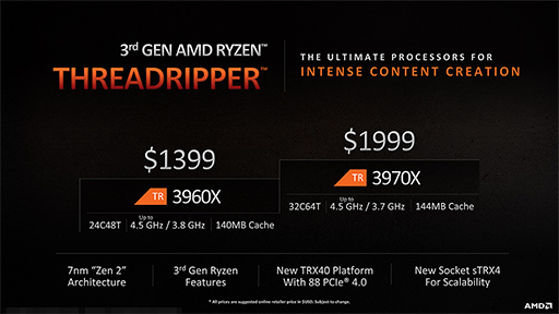  No.004Υͥ / AMD3Ryzen Threadripperξܺ٤餫ˡ2020ǯˤ64128åбΡRyzen Threadripper 3990Xפ꡼