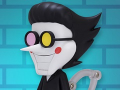 「DELTARUNE」のスパムトンがねんどろいどで登場。メガネやあごの表情パーツ,ピピスや電話,ちゃぶ台などオプションパーツが付属