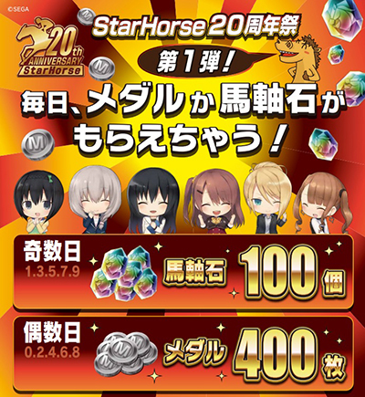 画像集#002のサムネイル/「StarHorse4」，ログインボーナスなどシリーズ20周年記念のイベントやキャンペーンが開催中
