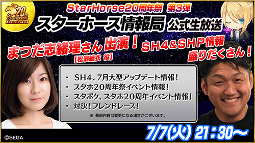 画像集#004のサムネイル/「StarHorse4」，ログインボーナスなどシリーズ20周年記念のイベントやキャンペーンが開催中