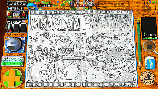 画像集 No.001のサムネイル画像 / 「RPGタイム！～ライトの伝説～」の無償アップデート“モンスターパーティー”が本日配信に。手作り感と遊び心あふれるすごろくゲーム