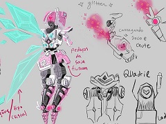 「オーバーライド 巨大メカ大乱闘」の開発秘話が公開。パイロットのデザイン案やメカの設定画を含んだコンセプトアートも