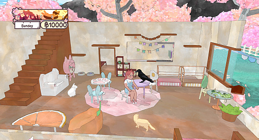 画像集#002のサムネイル/ほんわか系シミュレーションRPG「Calico」がリリース。ロリータファンタジーの世界で魔法少女がネコカフェの再興を目指す