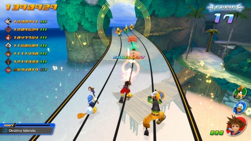画像集#006のサムネイル/「KINGDOM HEARTS Melody of Memory」の基本操作や各モードの情報が公開。シオン,ロクサス,アクセルのパーティーが登場