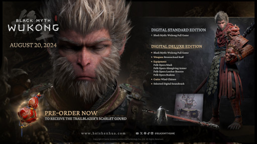 画像集 No.006のサムネイル画像 / 「Black Myth: Wukong（黒神話：悟空）」，PC/PS5版の予約購入受付がスタート。プレイヤーキャラクター「天命人」の紹介映像も公開