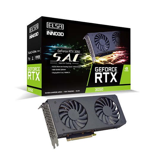 画像集#002のサムネイル/ELSA，静音クーラー採用のRTX 3050搭載カードを発売