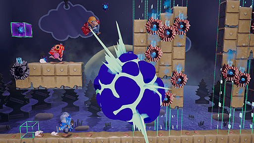 画像集#010のサムネイル/地形操作がキモとなるACT「ジオリフターズ」のSwitch版とPS4版が本日リリース。最大4人での協力/対戦にも対応