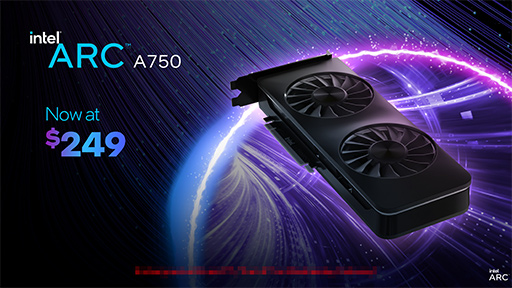 画像集 No.013のサムネイル画像 / Intel，デスクトップPC向けGPU「Arc A」のドライバ改善で性能が大幅向上とアピール。Arc A750純正モデルの値下げも実施