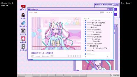 画像集#011のサムネイル/配信者育成ADV「NEEDY GIRL OVERDOSE」が2021年初頭に発売。承認欲求が強い女の子を，お金の稼げる人気配信者にしよう！