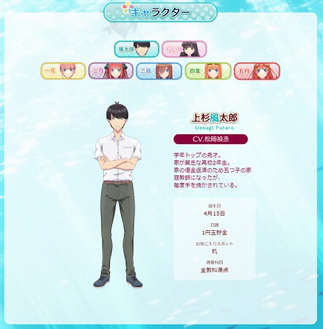 画像集#004のサムネイル/PS4/Switch「五等分の花嫁∬ 〜夏の思い出も五等分〜」の公式サイトが正式オープン。オリジナル店舗特典の情報も明らかに
