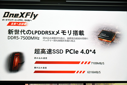 画像集 No.008のサムネイル画像 / 重さ約580gの携帯型ゲームPC「ONEXFLY」が2023年秋に国内発売。Ryzen 7 7840U搭載で性能面では「ROG ALLY」を上回るか