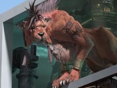 「FFVII REMAKE」のレッドXIIIが,表参道の3Dビジョンに出現。PS Storeでのセールも12月22日から開催に