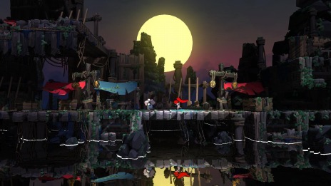画像集#008のサムネイル/新作アクション「ダークウォーター スライム・インベーダー」がSwitch向けに本日配信。少女とおばあさんの活躍を描いた幻想的な物語