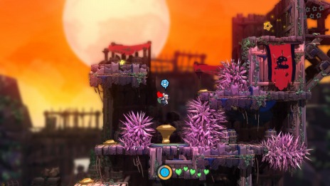 画像集#009のサムネイル/新作アクション「ダークウォーター スライム・インベーダー」がSwitch向けに本日配信。少女とおばあさんの活躍を描いた幻想的な物語