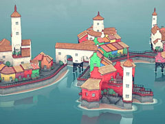 癒し系都市建設シム「Townscaper」が6月30日に正式リリース。PC/Mac版に加えて,Switch/スマホ版も発売