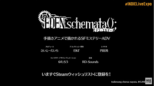 画像集#005のサムネイル/手書きアニメで描かれるSFミステリーアドベンチャー「EDEN.schemate();」が発表。Steamストアページが公開