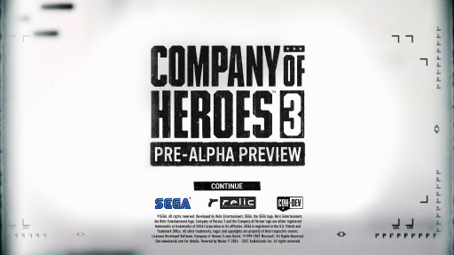 画像集#002のサムネイル/「Company of Heroes 3」のプレアルファ版を試遊してみた。前作から8年を経て，傑作RTSはどんな進化を遂げようとしているのか？