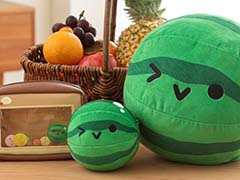 「スイカゲーム」フロートポーチ,ぬいぐるみポーチ,BIGクッションのアイテム付きブック,4月24日発売。予約を受付中