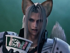 キツネ耳セフィロスの魔の手がクラウドに迫る。「FINAL FANTASY VII REBIRTH」×日清のどん兵衛コラボ映像が公開に