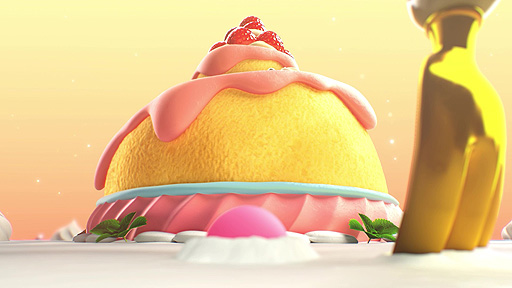 画像集#002のサムネイル/Switch「カービィのグルメフェス」発表。最大4人のカービィ達が食べたイチゴの量を競い合う対戦アクションゲームで,2022年夏配信開始
