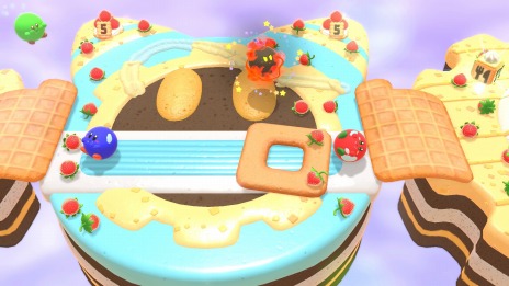 画像集#020のサムネイル/「カービィのグルメフェス」3つのゲームで食べたイチゴの量を競う“グルメグランプリ”や最大4人で遊べるマルチプレイの情報を公開