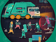 Steam Deck向けに最適化された「PixelJunk Scrappers Deluxe」のデモ版が公開に。最大4人で協力してゴミであふれた街を掃除しよう