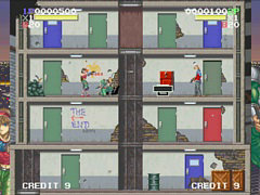 「エレベーターアクション リターンズ Sトリビュート」本日配信。テロリストに占拠された建物に侵入し,極秘データを入手して脱出せよ