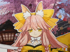 新サーヴァントはタマモアリア。FGOフェス「Fate/Samurai Remnant」ブースに等身大パネル展示中。クー・フーリン参戦も発表