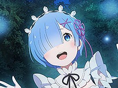 リゼロ新作アプリ「リゼウィチ」の描き下ろしイメージイラストが公開に。ラムとレム,エミリアが夜の森を探索する様子を描く