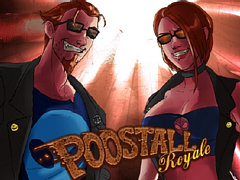 「POSTAL」のRunning with Scissorsが放つトップダウン型STG。エイプリルフールのネタゲーム「POOSTALL Royale」,Steamで無料配信