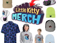 「Little Kitty, Big City」グッズを10%割引で販売中。シャツやパーカー,キャップなどをラインナップ
