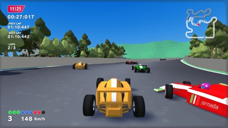 画像集 No.004のサムネイル画像 / シンプル操作のSwitch用レースゲーム「ハイパートルクレーシング」本日配信。F1風マシンで世界の大会に挑戦