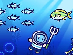 新作カジュアルゲーム「海底ハント」配信開始。ダイビングしながら海洋生物をハントして,お魚図鑑のコンプリートを目指す