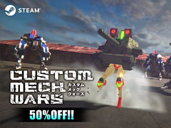 PC版「CUSTOM MECH WARS -カスタムメックウォーズ-」が50%オフでSteamのセールに登場。各エディションやDLCも対象