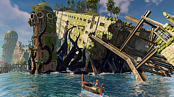 画像集 No.007のサムネイル画像 / 戦闘がない水没都市探索アクションADV「ミクと水没都市 廃墟の謎」，12月14日に発売決定。黒い植物に覆いつくされた都市遺跡を救おう
