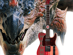 「モンハン」のリオレウスをモデルにしたギター,3月21日に発売。49万5000円のリミテッドモデルには火竜の爪痕をデザイン