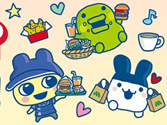 たまごっちがモスバーガーと3月19日からコラボ。「モスワイワイセット」にオリジナルグッズが付いてくる