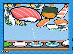 「SUSHIショット」,Steamで配信開始。同じ種類の寿司を合わせ,より大きな寿司を作っていくパズルゲーム