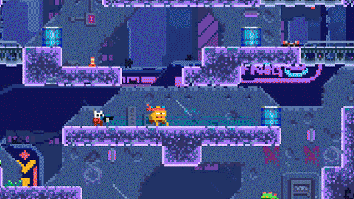 画像ギャラリー No.003のサムネイル画像 / 宇宙では戦闘機を駆り,建物に入ったら生身でバトル! 2つの操作方を使い分けて戦う「Astro Duel 2」本日発売。最大6人プレイに対応