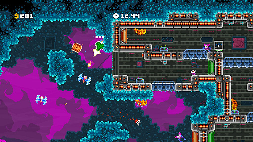 画像ギャラリー No.005のサムネイル画像 / 宇宙では戦闘機を駆り,建物に入ったら生身でバトル! 2つの操作方を使い分けて戦う「Astro Duel 2」本日発売。最大6人プレイに対応