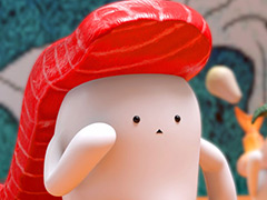 回転寿司レーンの上で寿司モチーフのキャラクターが大乱闘する「スシ・バトル・ランバングシャスリ」,本日リリース