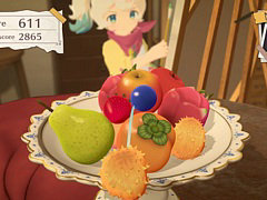 お皿の上にフルーツを積んでいくパズルゲーム「フルーツマウンテン」PS/Switch版,本日配信。3分間で競うタイムリミットモードも実装