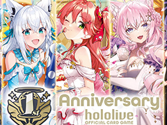 「hololive OFFICIAL CARD GAME」,1周年記念グッズの受注を6月27日19:00に開始。兎田ぺこらさんたちが登場するブースターは9月19日発売