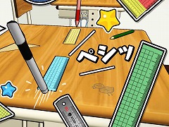 相手の定規を机の上から弾き飛ばせ! 文房具の対戦バトルアクション「定規バトル オンライン」本日リリース。最新PVを公開