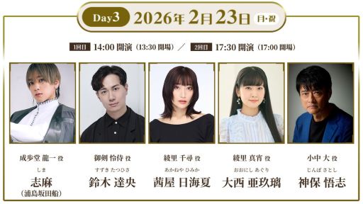 画像ギャラリー No.004のサムネイル画像 / アニマックス朗読劇「逆転裁判」,東京で2026年2月21日から25日に開催。狩野英孝さんを始めとする豪華キャストで第1作を朗読劇に