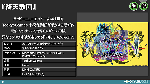 ���������꡼ No.008�Υ���ͥ������ / ���ꥸ�ʥ륳��ƥ�Ĥ����߽Ф��ˤϡ��ɤ뤮�ʤ��ְ��פ�ɬ�ס��ȥ������硼�����ॹ�ξ����¹��ˤ���Ĵ�ֱ��CEDEC+KYUSHU 2025��